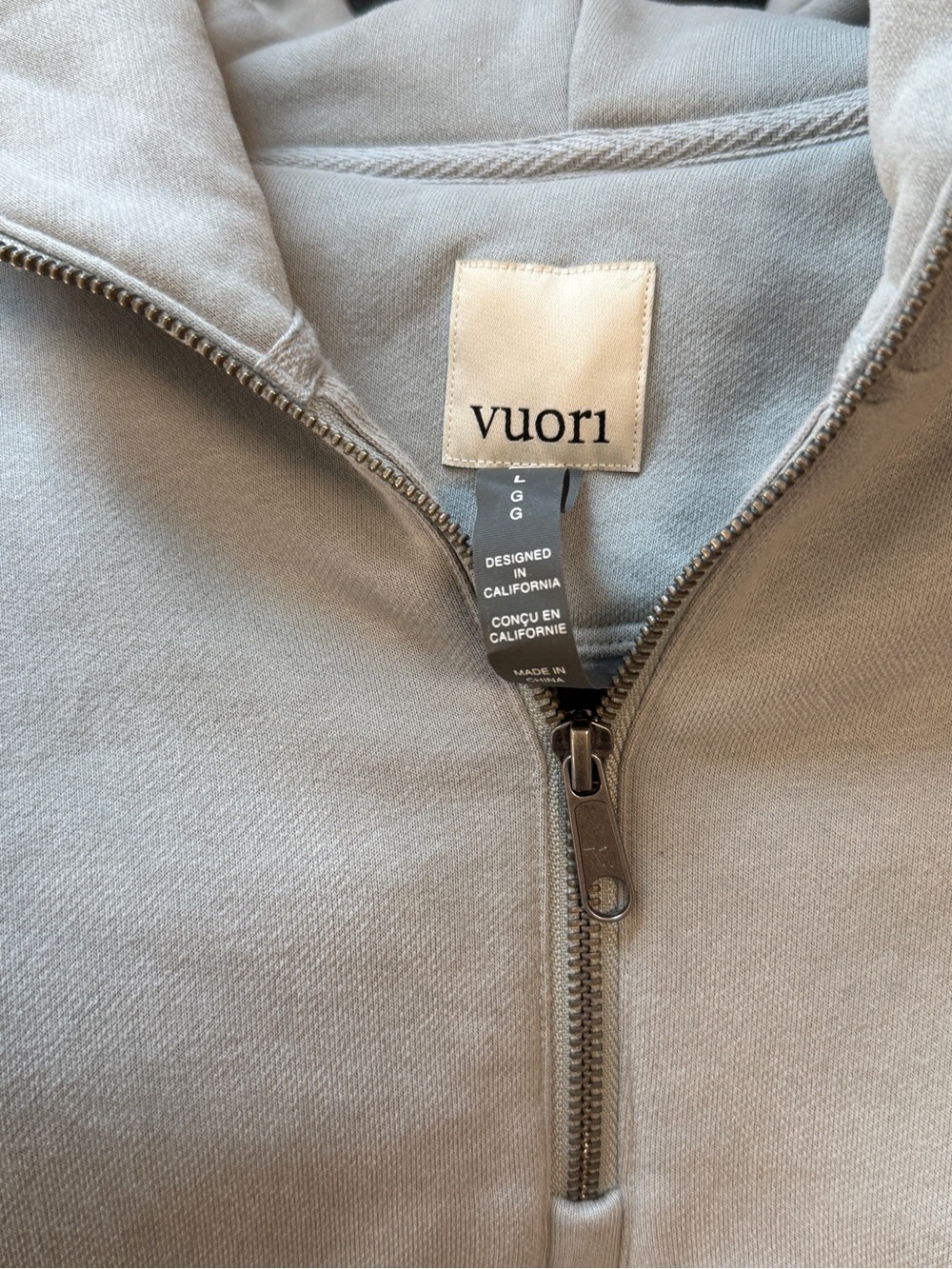 Vuori Restore Relaxed Half Zip Hoodie – Blue Haze – Size Large - Picture 8 of 9